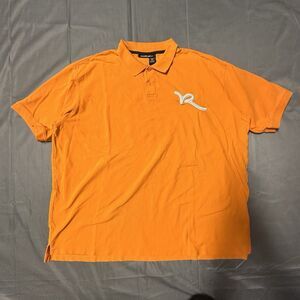 Vintage Rocawear Shirt Mens 3XL Embroidered Logo Orange Polo Streetwear Y2K
